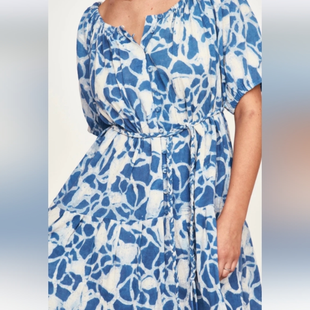 Mirth Capri Dress in Indigo Crackle size Medium - Picture 4 of 8